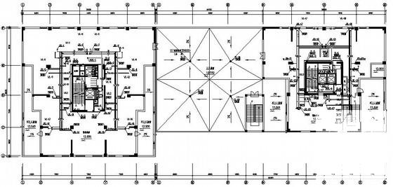 26层商住楼给排水CAD施工图纸(消防平面图) - 2