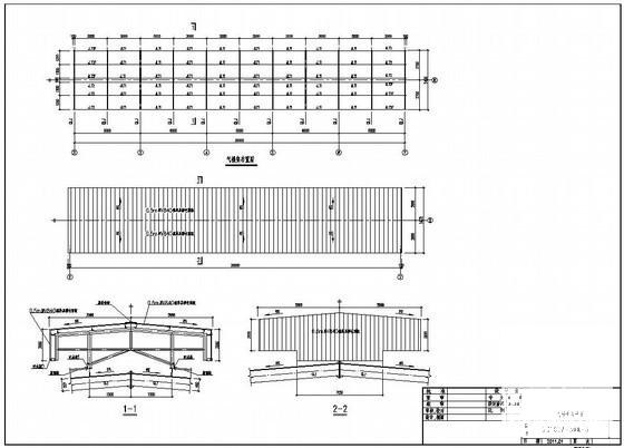 带吊车跨度13m门式刚架厂房结构设计CAD图纸(平面布置图) - 2