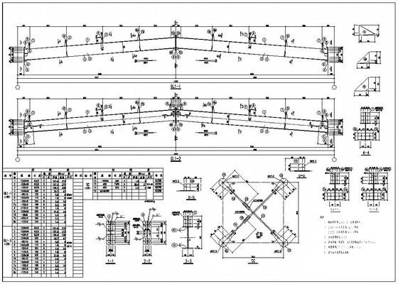 带吊车跨度13m门式刚架厂房结构设计CAD图纸(平面布置图) - 4