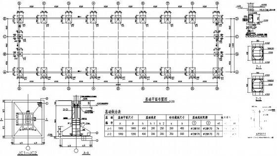 跨度13.4m单层门式刚架厂房结构设计图纸（8度抗震）(平面布置图) - 1