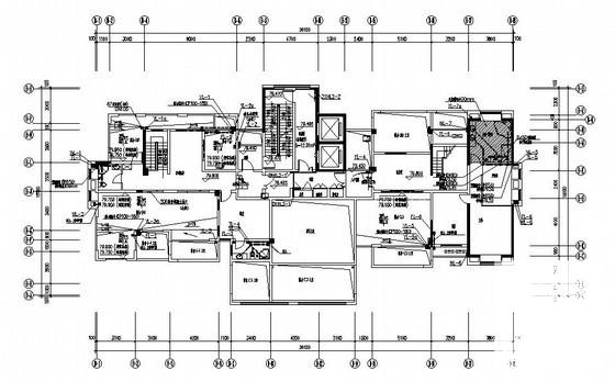 27层住宅楼小区给排水CAD施工图纸(自动喷淋系统图) - 1