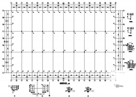 带吊车跨度24米单层门式刚架厂房结构设计图纸(平面布置图) - 2