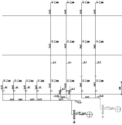 3层大学体育活动中心给排水CAD施工图纸 - 4