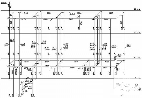 3层工业园电子厂房给排水CAD施工图纸(自动喷水灭火系统) - 4