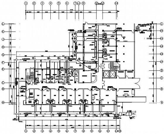 6层医院给排水消防CAD施工图纸(自动喷淋系统图) - 2