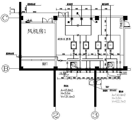 8层办公楼给排水消防CAD施工图纸（2栋楼） - 3