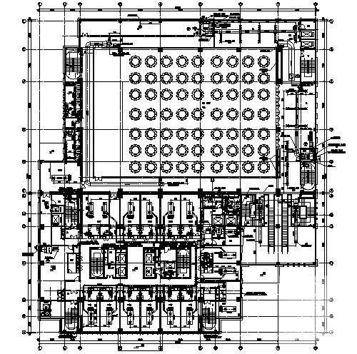 四万平27层商务大厦暖通CAD施工图纸（地下1层，）(压缩式冷水机组) - 1