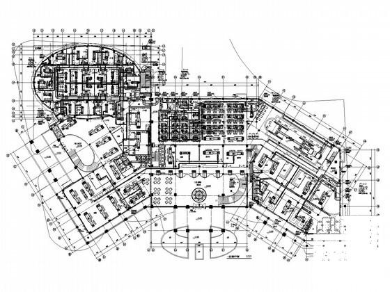 多层公共建筑空调通风排烟系统设计CAD施工图纸（风冷热泵） - 1