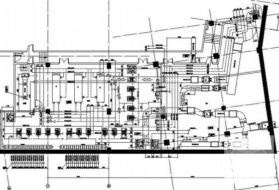 三万平学院11层教学楼中央空调设计CAD施工图纸(地下1层，)(压缩式冷水机组) - 3
