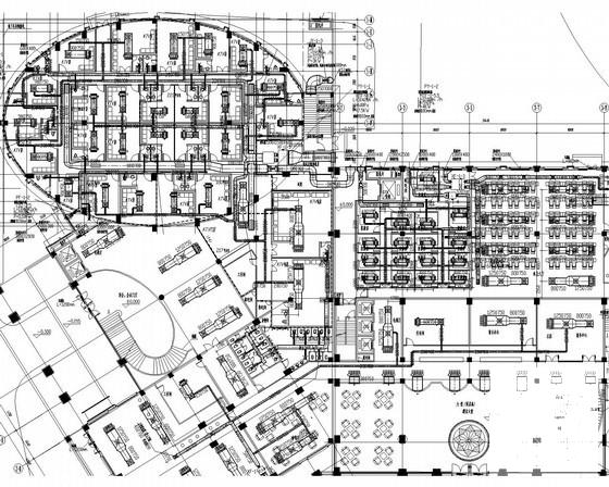 多层公共建筑空调通风系统设计CAD施工图纸（风冷热泵） - 1