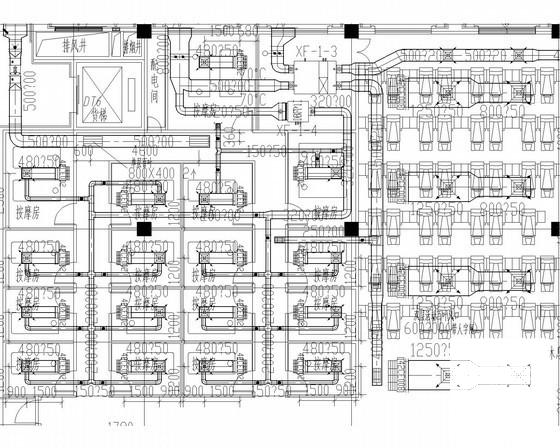 多层公共建筑空调通风系统设计CAD施工图纸（风冷热泵） - 2