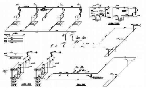 25层商业楼给排水消防CAD施工图纸（消防水箱）(自动喷水灭火系统) - 4