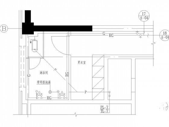 22层酒店给排水及消防系统CAD施工图纸（地下室） - 2