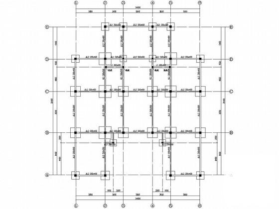 单层框架结构会议中心结构CAD施工图纸 - 1