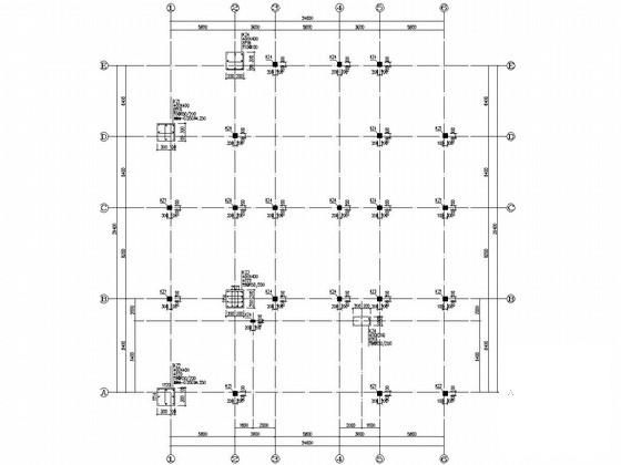 单层框架结构会议中心结构CAD施工图纸 - 4