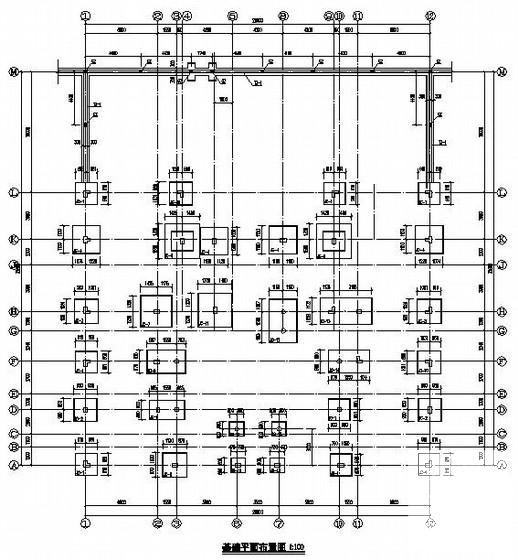 3层框架结构四合院结构CAD施工图纸(平面布置图) - 4
