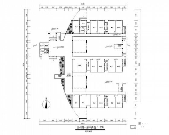 3层二十四班现代型幼儿园建筑方案设计图纸(总平面图) - 3