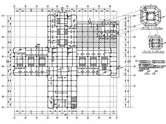 7层框架剪力墙结构儿童中心医院结构施工图纸 - 2