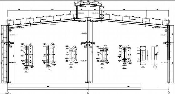 36米跨门式刚架厂房结构CAD施工图纸（7度抗震） - 3