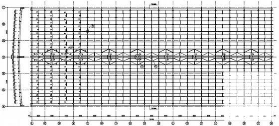 6度抗震两跨带吊车轻钢厂房结构CAD施工图纸(平面布置图) - 2