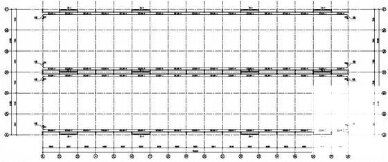 6度抗震两跨带吊车轻钢厂房结构CAD施工图纸(平面布置图) - 3