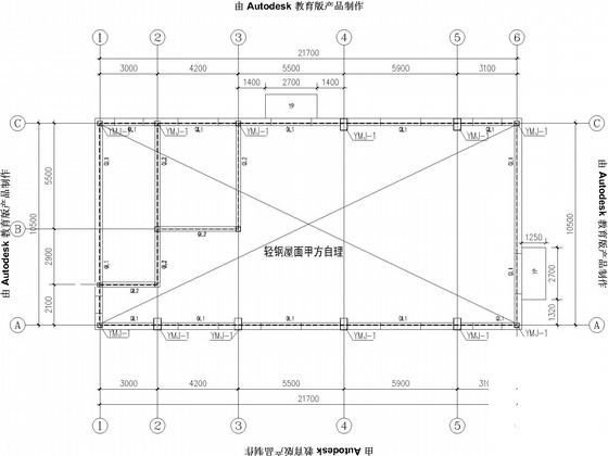 单层换热站砖砌体结构CAD施工图纸（8度抗震）(平面布置图) - 2