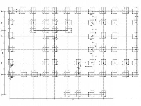 两层钢框架独立基础办公楼结构CAD施工图纸(平面布置图) - 2