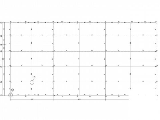 两层钢框架独立基础办公楼结构CAD施工图纸(平面布置图) - 3