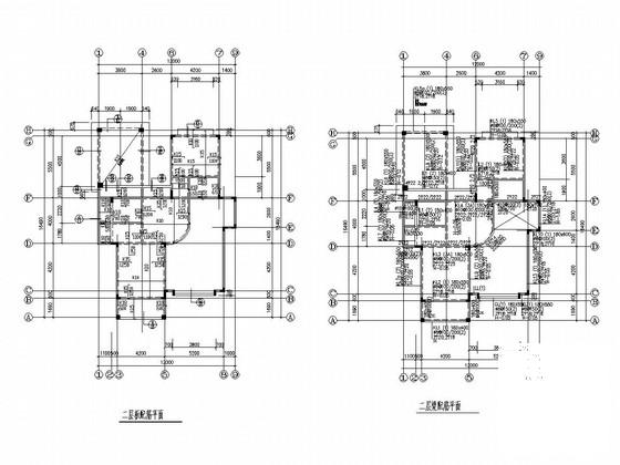 2层框架结构别墅结构CAD施工图纸（建施、附结算） - 2