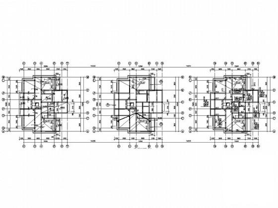 两层底框4层砖混住宅楼结构设计施工图纸(梁平法配筋图) - 1