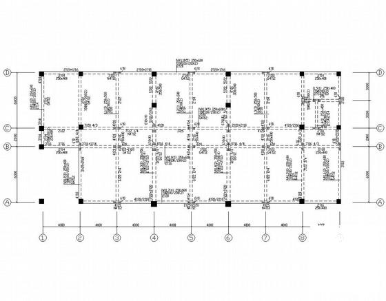 3层框架结构服务中心办公楼结构图纸（东西两栋及建筑图纸） - 3