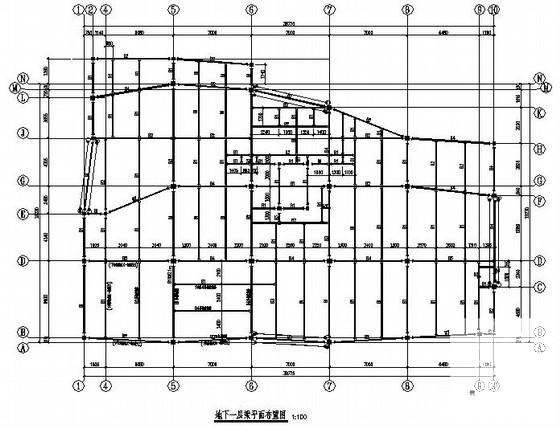 11层钢框架办公楼结构CAD施工图纸（7度抗震） - 1