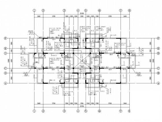 5层框架剪力墙结构员工宿舍楼结构图纸（2014.5出图纸） - 3