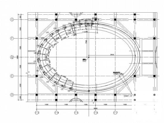 世博轴旋转楼梯结构图纸及PPT计算书（53页）(平面布置图) - 2