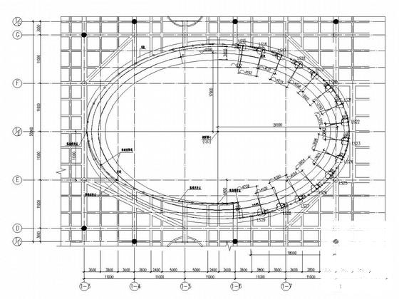 世博轴旋转楼梯结构图纸及PPT计算书（53页）(平面布置图) - 3