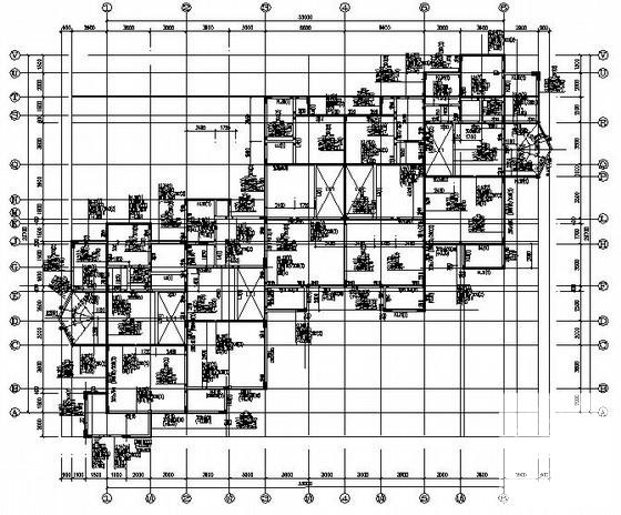 地上3层地下1层异形柱框架结构住宅楼结构CAD施工图纸（6度抗震） - 2