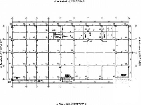 4层框架结构医院门诊楼急救中心结构施工图纸(人工挖孔桩基础) - 1