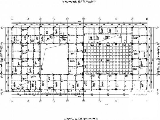 4层框架结构医院门诊楼急救中心结构施工图纸(人工挖孔桩基础) - 3