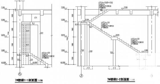 两层带电梯框架厂房结构CAD施工图纸 - 3