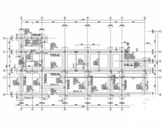 3层框架结构污水处理厂管理用房结构CAD施工图纸 - 1