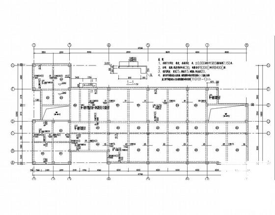 3层框架结构污水处理厂管理用房结构CAD施工图纸 - 4