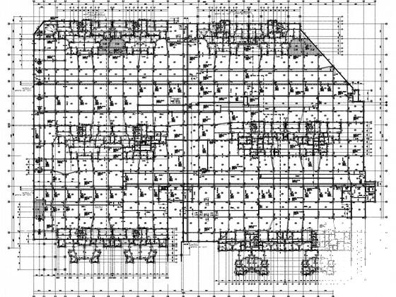 安置小区大型地下室结构CAD施工图纸 - 1