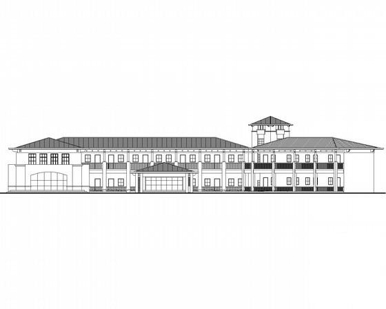 度假村式酒店2层酒店建筑方案设计CAD图纸（初设图纸）(平面图) - 1