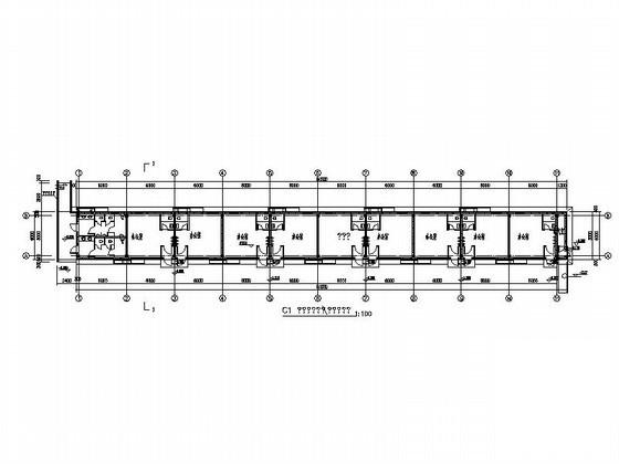 汽车交易场C1普通二手车店建筑方案设计CAD图纸（初设图纸）(平面图) - 3