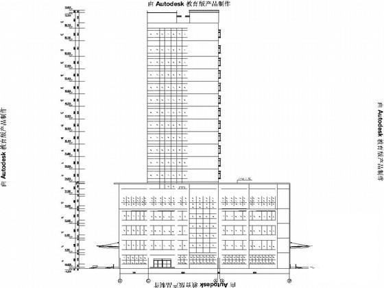 18层框架剪力墙结构门诊综合楼结构施工图纸（建筑施工图纸） - 2