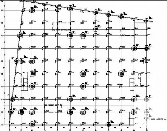 10层筏形基础框剪结构商业大厦结构CAD施工图纸（7度抗震） - 2