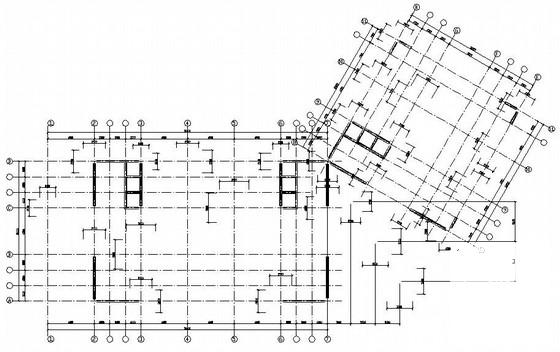 8层独立基础框剪结构办公楼结构CAD施工图纸（7度抗震） - 3