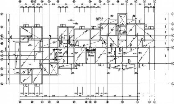 12层框架剪力墙住宅楼结构CAD施工图纸（6度抗震） - 1