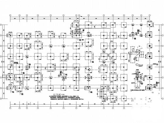 3层框架结构宝马4S店结构CAD施工图纸（6度抗震） - 1