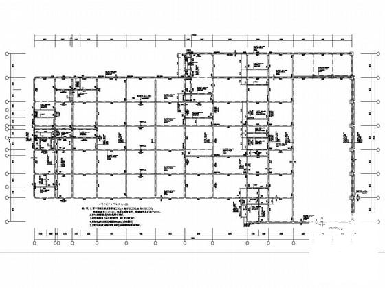 3层框架结构宝马4S店结构CAD施工图纸（6度抗震） - 2